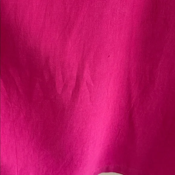 eskandar 100% Linen Long Caftan Fuchsia Pink Dress - Picture 8 of 10